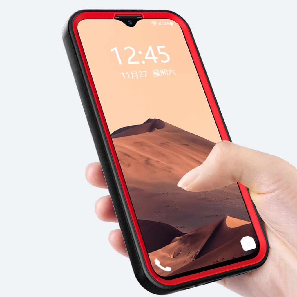 Ốp Điện Thoại Silicone 2 Trong 1 Cho OPPO A7 A7X A5S F9 Pro A12 A11K A3S A12e