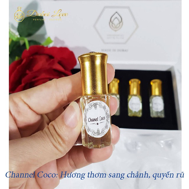 [Chai thiết kế 4ml] Tinh dầu nước hoa dubai mini, dành cho nữ - thiết kế dạng lăn tiện lợi khi sử dụng