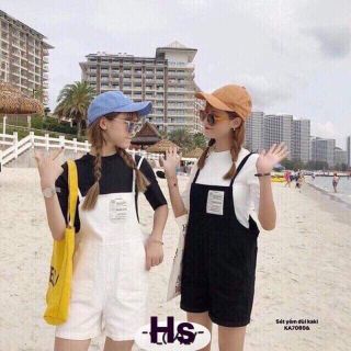 🌷🌷Sét yếm đùi kaki logo trước ngực 3452_HS