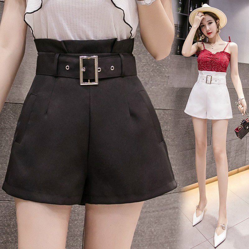 Quần sort lưng cao kèm thắt lưng chất vải tuyết mưa