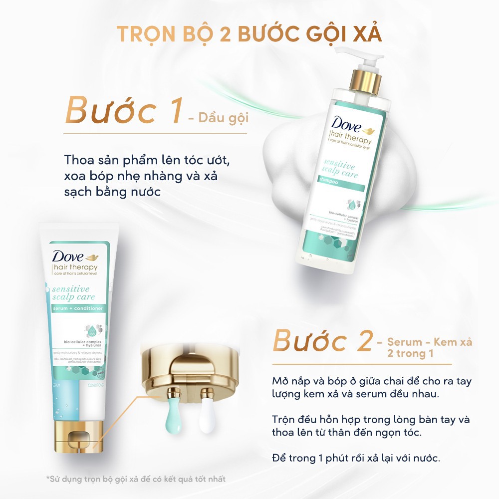 Kem Xả Serum 2 trong 1 Dove Scalp care 230 ml