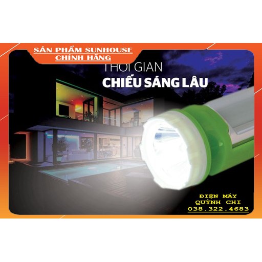 Đèn pin đa năng SUNHOUSE SHE-4200 - Hai chế độ vừa là đèn pin vừa là đèn tích điện cầm tay