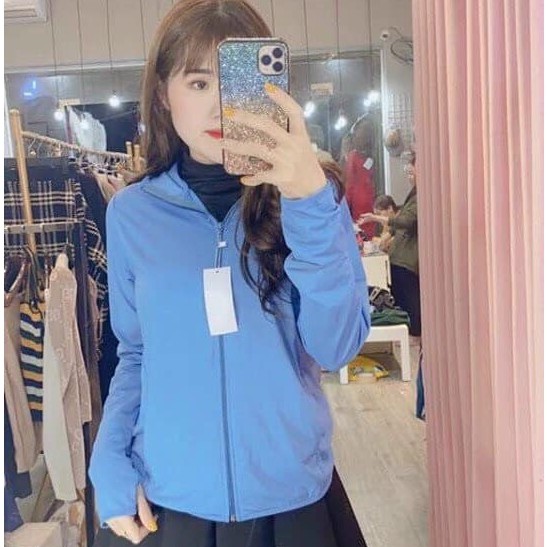 Áo chống nắng nữ thông hơi làm mát túi cuộn mát mềm, chất vải kim cương-giadungsieure