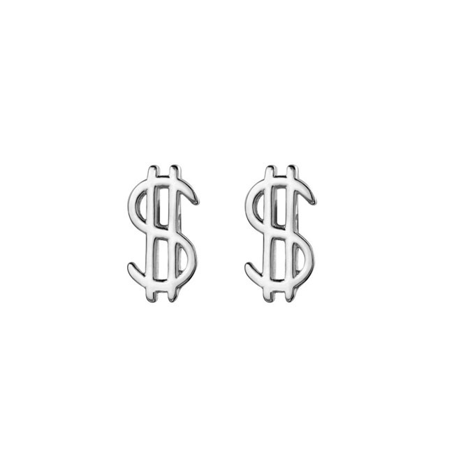 Bông Tai Thép Titan Hình Tờ Tiền Đô La Phong Cách Âu Mỹ Cá Tính