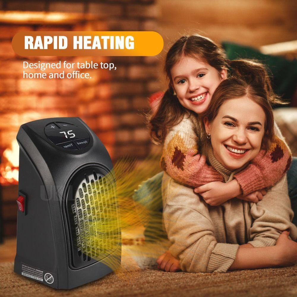 Máy Sưởi Điện Mini 400W Có Điều Khiển Từ Xa Tiện Dụng