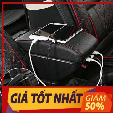 [xả kho] Hộp tì tay Hyundai Grand i10 nhựa bọc da cắm cốc 7 cổng usb Cam kết chất lượng tốt