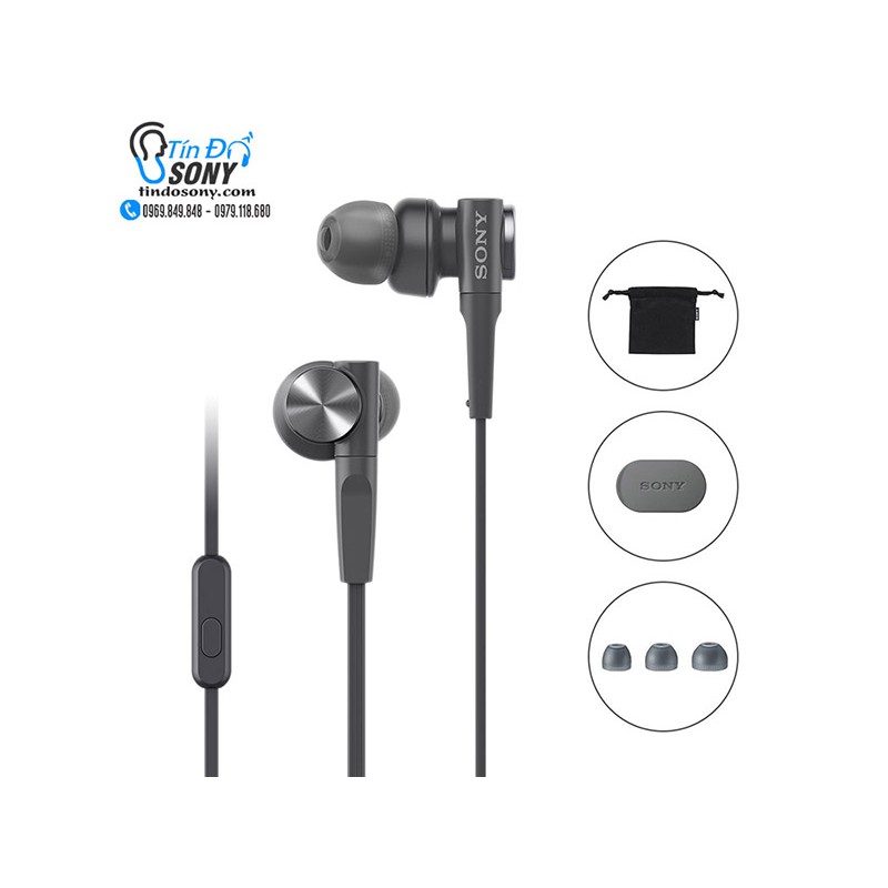 Tai nghe nhét tai Extra Bass Sony MDR-XB55AP, có mic