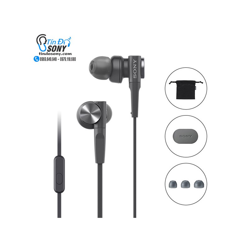 Tai nghe nhét tai Extra Bass Sony MDR-XB55AP, có mic (New)