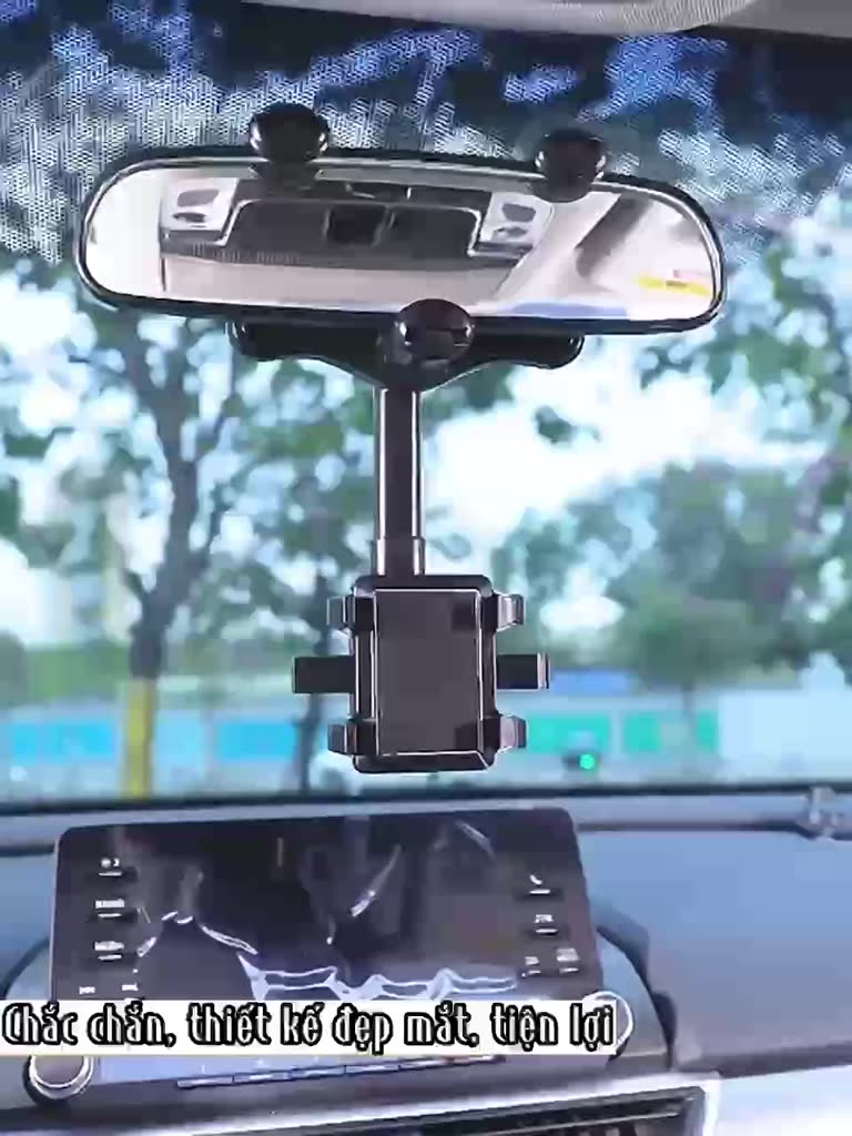 Giá đỡ điện thoại ô tô kẹp gắn gương chiếu hậu, xoay 360 độ gắn gương chiếu hậu trên xe ô tô Citycase | BigBuy360 - bigbuy360.vn
