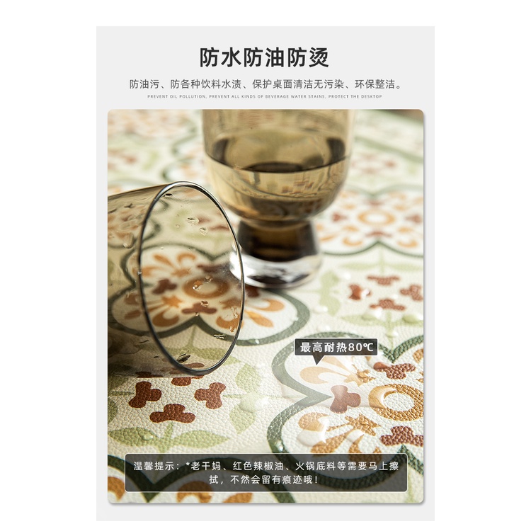Tấm lót bàn ăn bằng da PU cách nhiệt chống thấm nước chất lượng cao