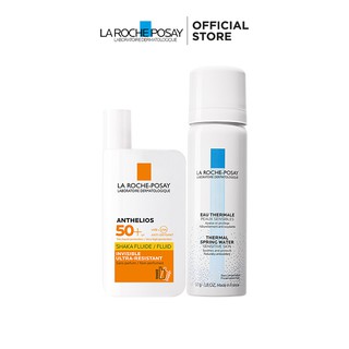 Bộ đôi Kem chống nắng không nhờn rít La Roche-Posay Anthelios Shaka Fluid 50ml & Nước khoáng làm dịu da 50ml