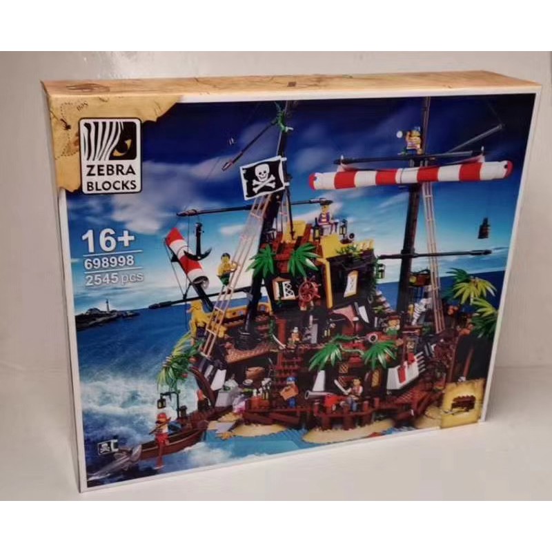 Lego Zebra Brick 698998 Pirate Bay - Vịnh hải tặc trong con tàu đắm - 2545 chi tiết