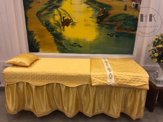 Set chăn ga gối lụa cho giường spa siêu rẻ(may theo kích thước yêu cầu)