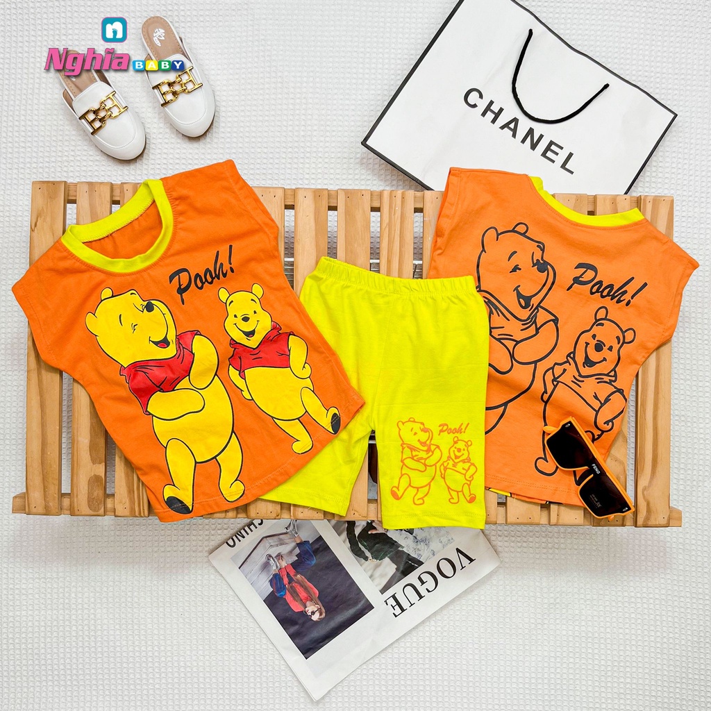 Đồ Bộ Bé Gái - NGHĨA BABY - Thun cotton co dãn 4 chiều - Bộ quần áo mặc nhà 10kg-40kg