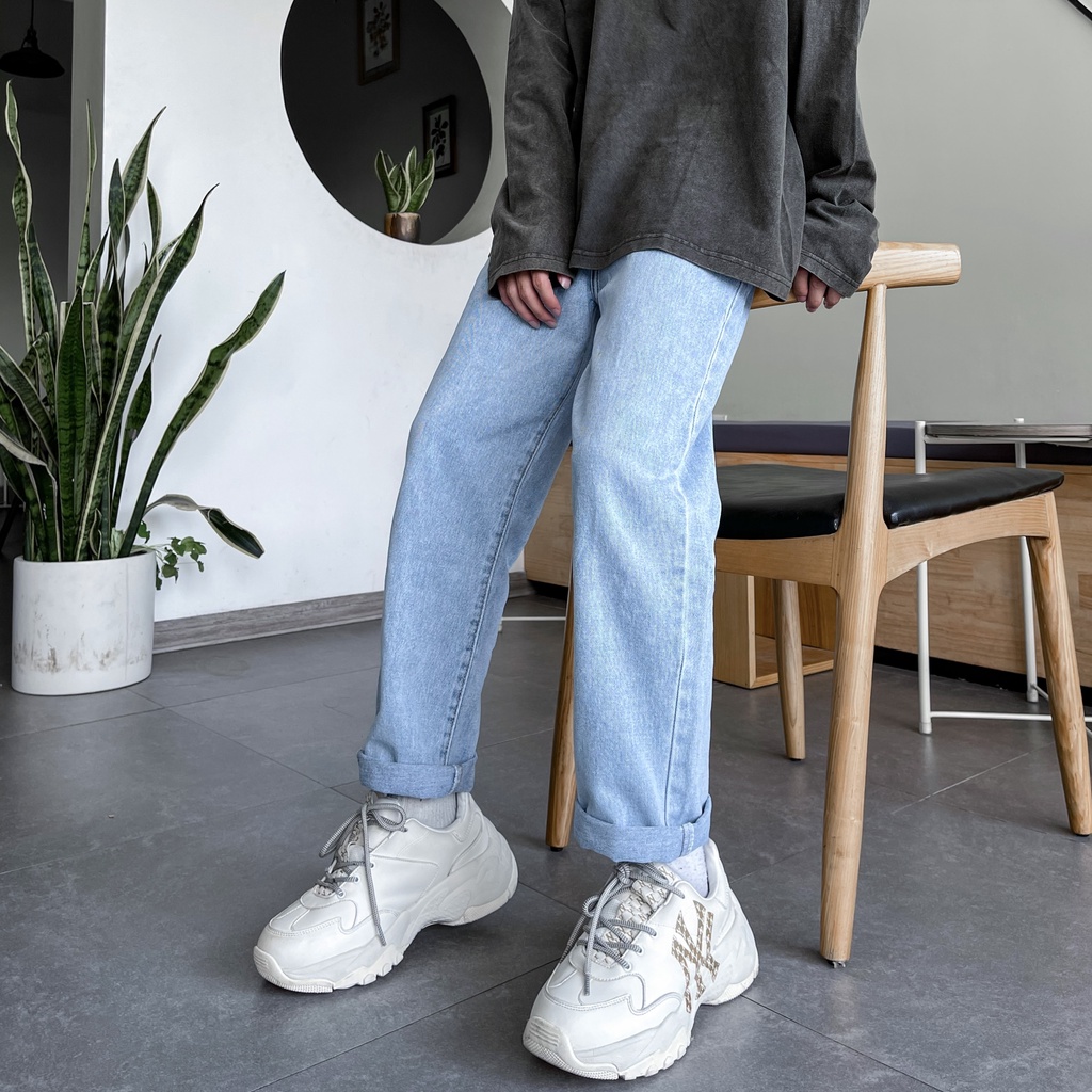 Quần Baggy Nam Jeans Ống Rộng Ống Suông Jeans Baggy XESINU