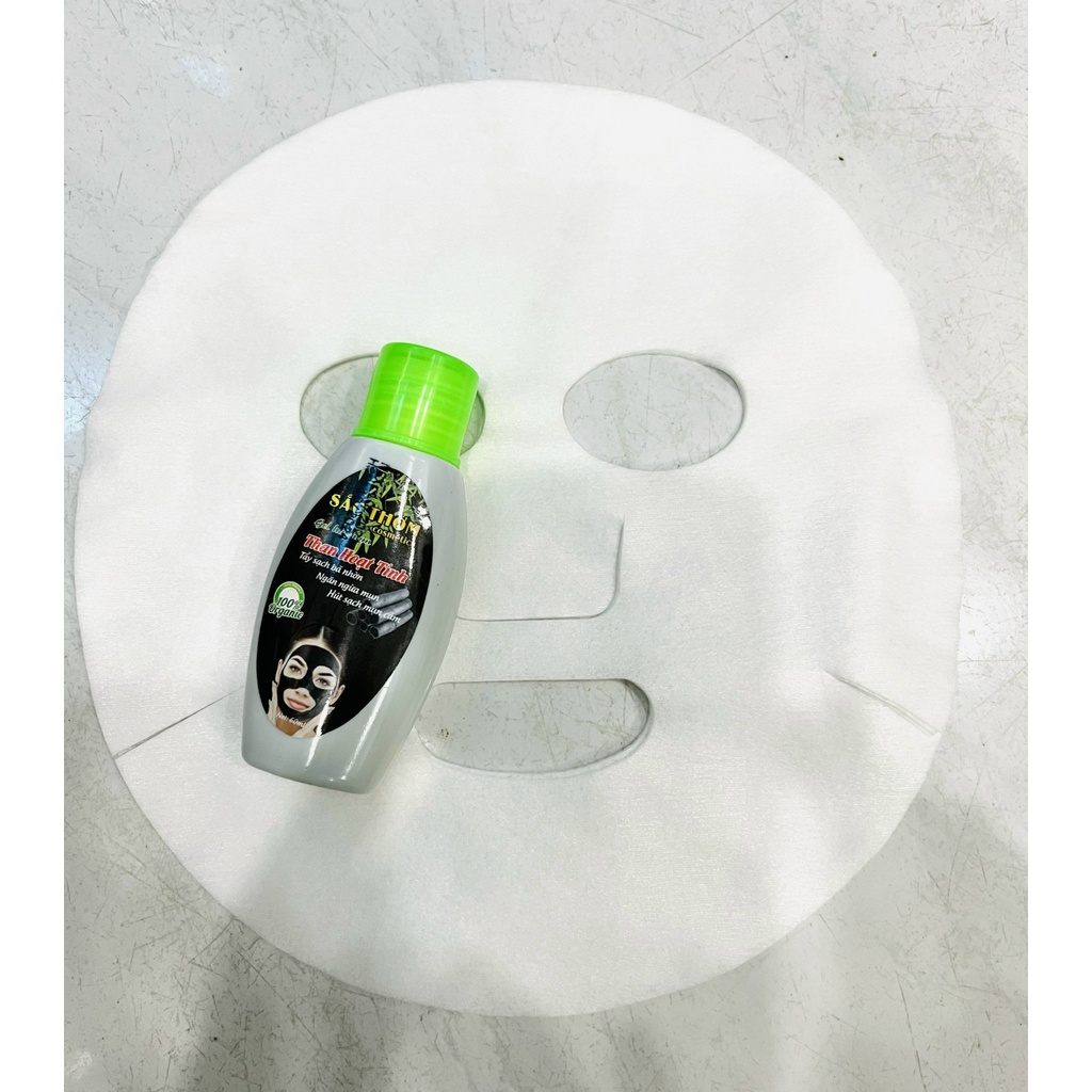 Hộp gel lột mụn Sắc thơm than hoạt tính 60ml - Tặng kèm 10 miếng mặt nạ giấy