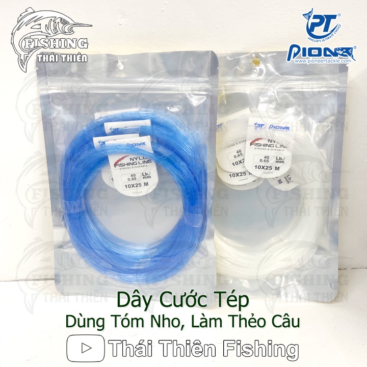 Dây Cước Tép Câu Cá  Pioneer Gói 250m Dùng Tóm Nho, Làm Thẻo Câu