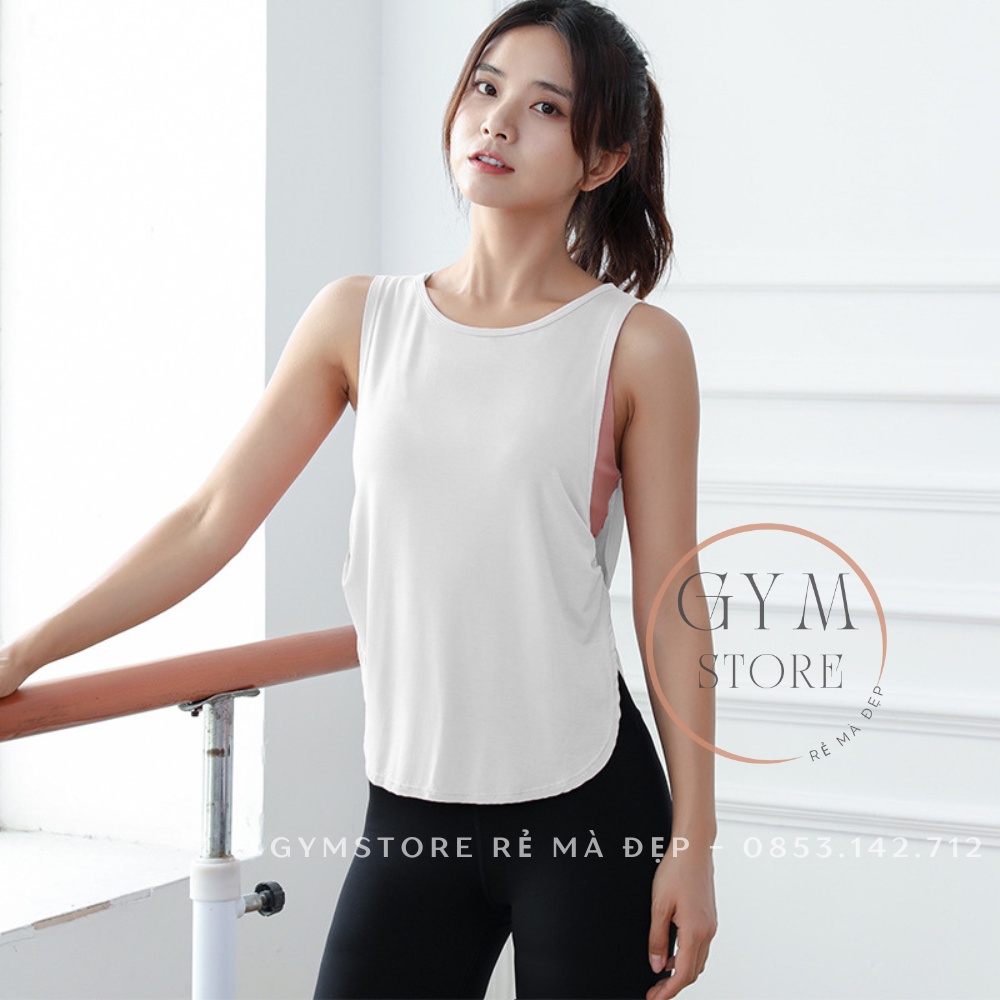 Áo Ba Lỗ TankTop Tập Gym Yoga Nữ Thun Cotton Co Giãn Thoáng Mát Thể Thao Đồ tập nữ Rẻ Đẹp 𝑮𝒀𝑴𝑺𝑻𝑶𝑹𝑬 041