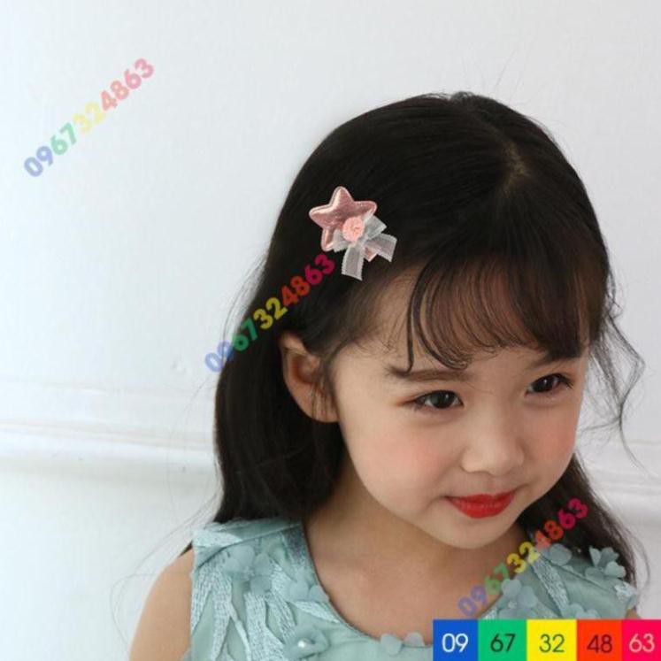 Set 6 kẹp tóc siêu xinh phong cách Hàn Quốc cho bé yêu KT02
