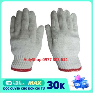 Combo 10 đôi găng tay sợi, găng tay bảo hộ lao động, bao tay lao động