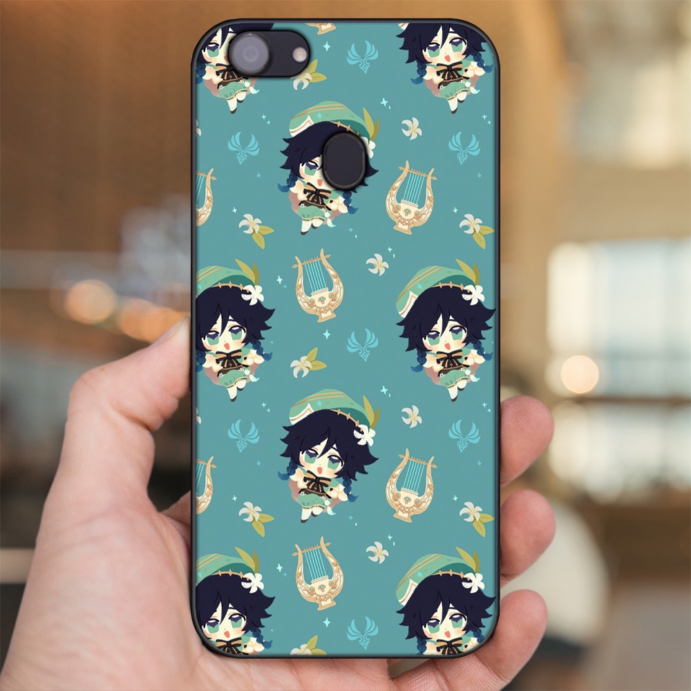 Ốp lưng Oppo F5, F5 Youth, F7 viền đen in hình Venti Genshin Impact