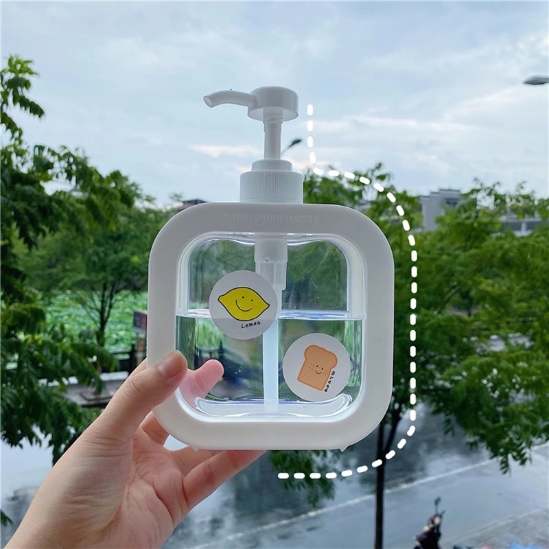 Bình Rỗng 500ml Đựng Xà Phòng Rửa Tay Màu Trắng