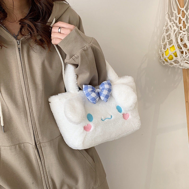 Sanrio Túi Đựng Hộp Cơm Trưa Hình Chú Chó Tai To Nhồi Bông Dễ Thương