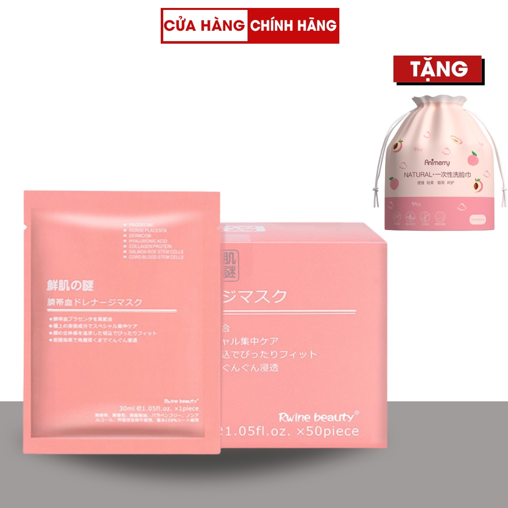 Mặt nạ nhau thai cừu dưỡng da, cấp ẩm cho da, Acosmetics, 1 hộp 50 miếng