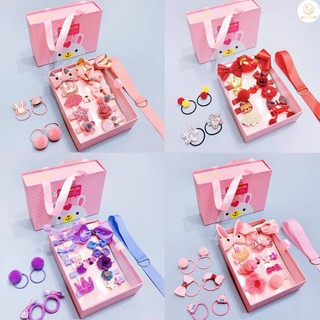 Hộp Kẹp Tóc Cho Bé 18 Chi Tiết Kèm Túi Xách