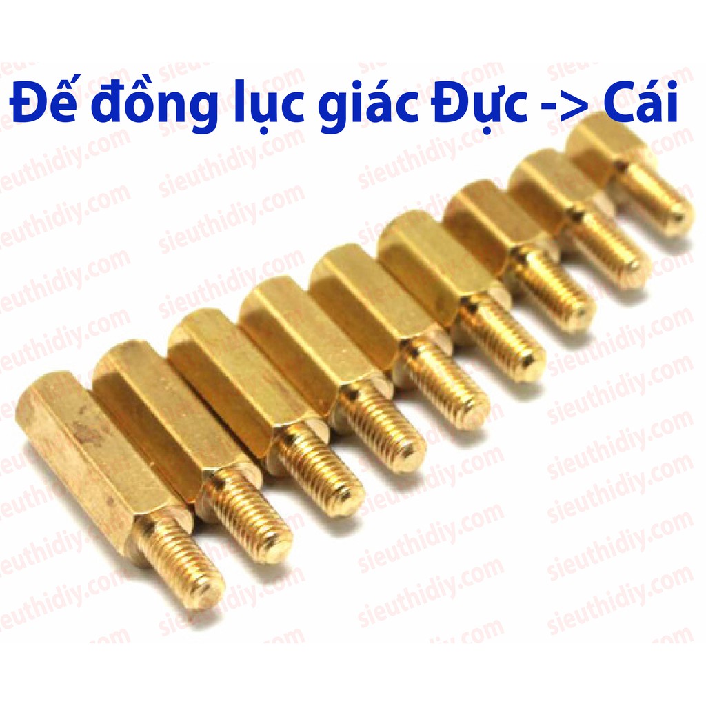 Đế Đồng M3.5(6#-32), M4 Trụ Đồng Đực Cái