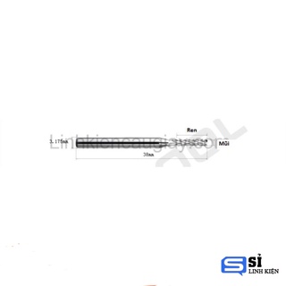 Mũi phay pcb quả dứa 1mm/2mm/3.175mm