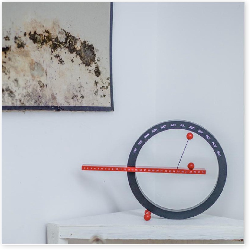 Hàng new-  Lịch nam châm để bàn Red Mag Deco Retro