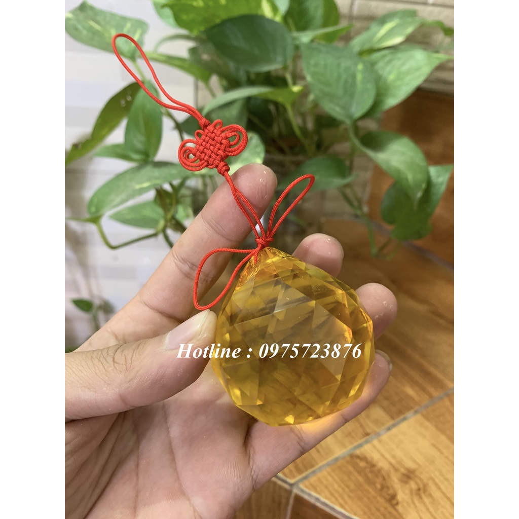 Quả Cầu Treo Thuỷ Tinh Phong Thuỷ Vát Cạnh Size 4cm, 5cm, 6cm, 8cm