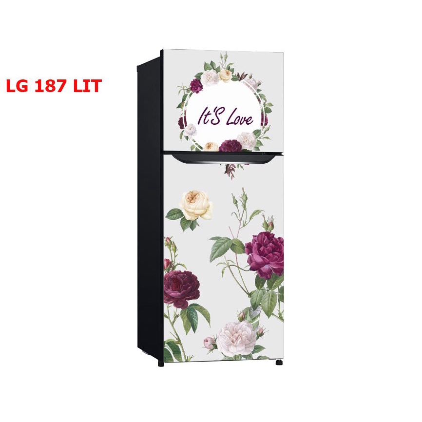 Decal dán trang trí tủ lạnh mẫu It's Love - Chất lượng cao - chống thấm