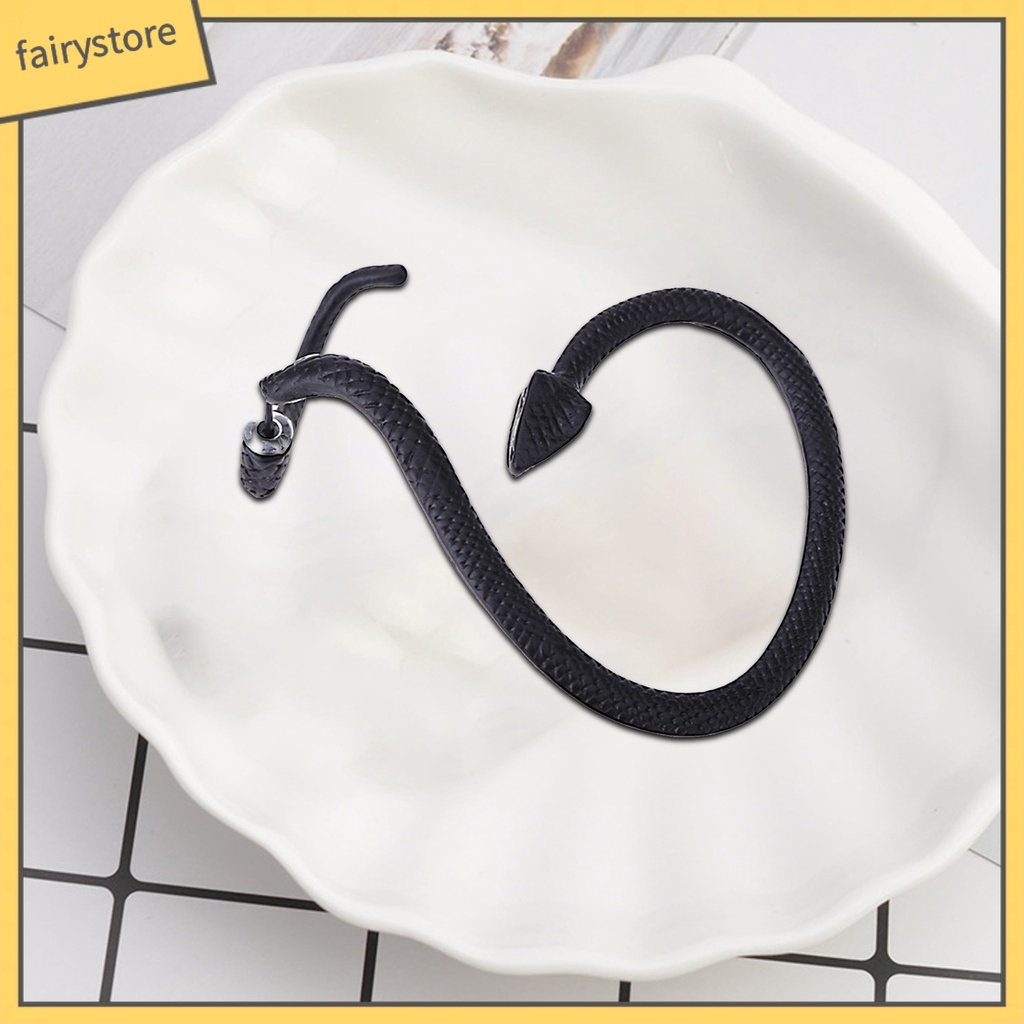 1 Khuyên Vành Tai Hình Rắn Phong Cách Punk Thời Trang