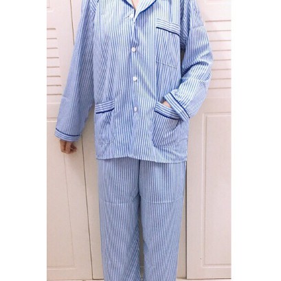 [Ảnh Thật]Bộ pijama nam có bigsize cho ông, trung niên kate, kẻ sọc (dài tay) | BigBuy360 - bigbuy360.vn