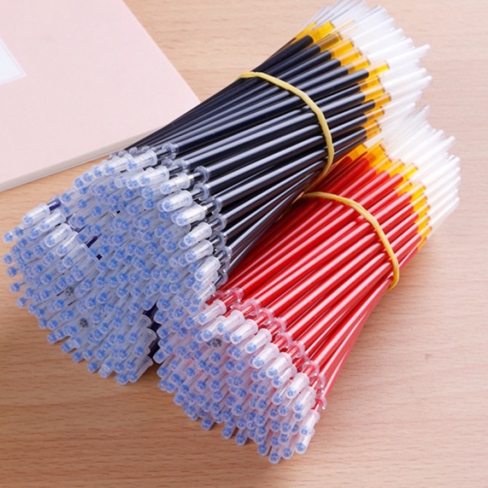 30 Ruột bút mực gel, ngòi bút 0.38mm màu đen/đỏ/xanh dương ngòi trơn mực đều giá sỉ