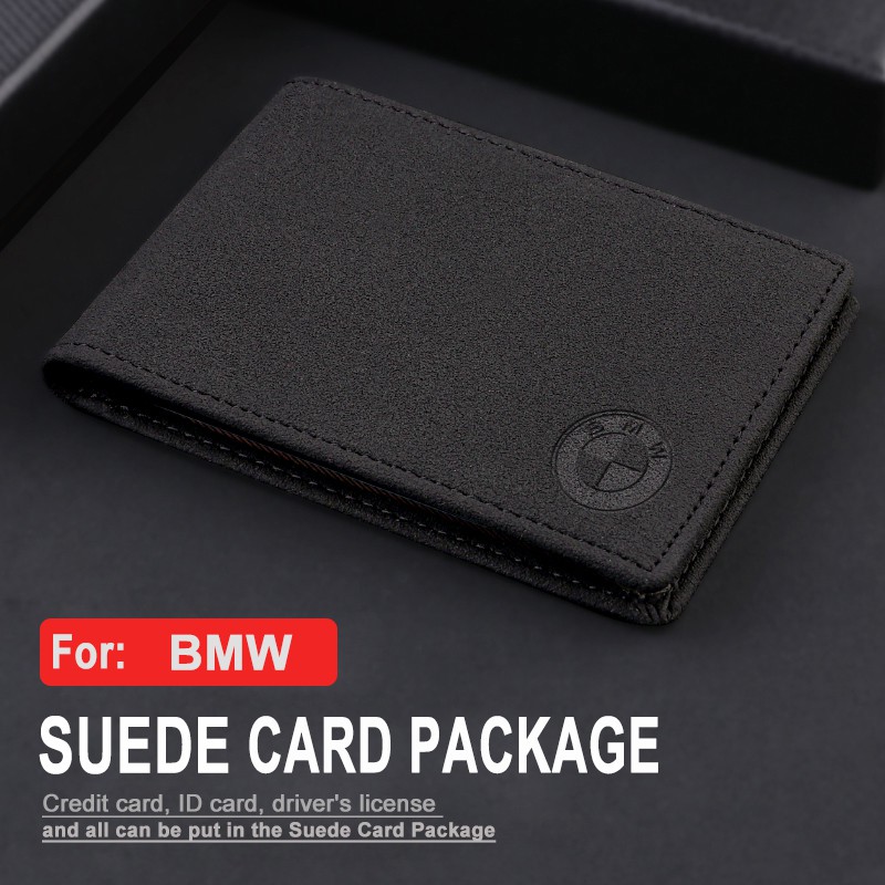 Ví Da Lộn Đựng Thẻ / Giấy Phép Lái Xe BMW Ốp