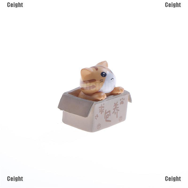 Mô hình mèo và vật dụng mini bằng nhựa dùng trang trí