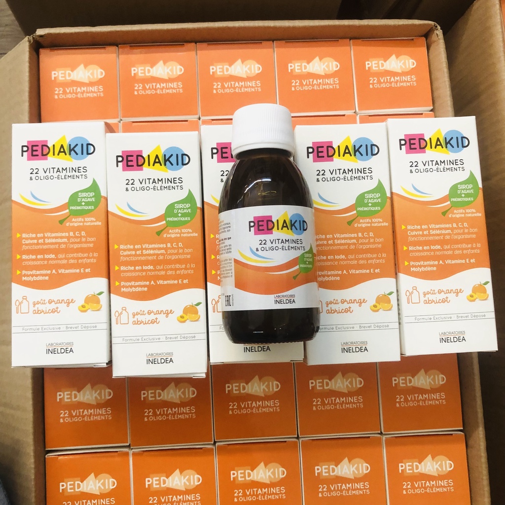 Vitamin tổng hợp và khoáng chất PediaKid 22 chai 125 ml - Giúp bé ăn ngon tăng sức đề kháng