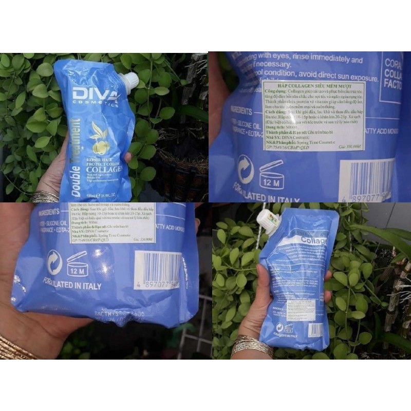 [Hàng chuẩn] Dầu Hấp Diva Collagen Siêu Mượt 500ml (xanh) . | BigBuy360 - bigbuy360.vn