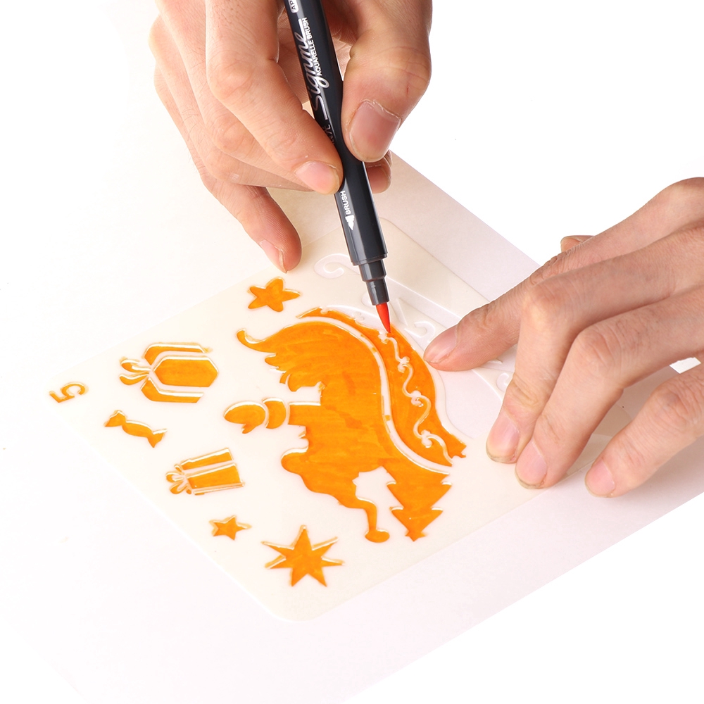 Set 8 khuôn dập nổi họa tiết trang trí chủ đề giáng sinh 13cm DIY