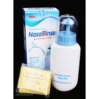 Bình Rửa Xoang Mũi Nasal Rinse Tặng 10 Gói Muối Rửa Mũi