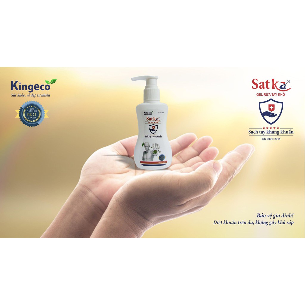 (GEL SÁT KHUẨN)CHÍNH HÃNG SX TẠI HOÁ DƯỢC VIỆT NAM - NƯỚC RỬA TAY KHÔ SATKA | BigBuy360 - bigbuy360.vn