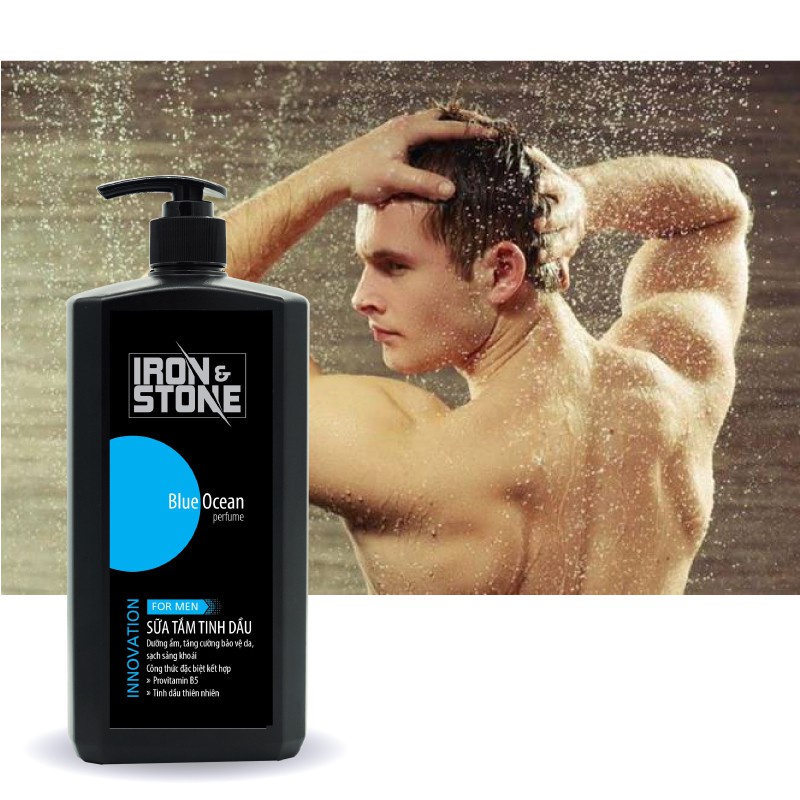 Sữa tắm tinh dầu Iron&Stone Innovation hương Blue Ocean dung tích 180ml | BigBuy360 - bigbuy360.vn