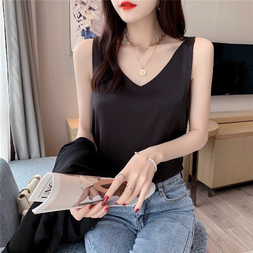 ÁO KIỂU NỮ 2 DÂY LỤA SATIN SANG TRỌNG- PILA HOUSE