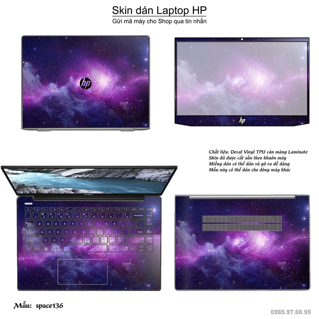 Skin dán Laptop HP in hình không gian _nhiều mẫu 23 (inbox mã máy cho Shop)