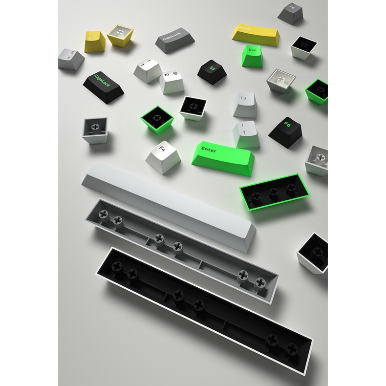 Bàn phím cơ FL-Esports GP87CP White & Green  Hotswap Led RGB