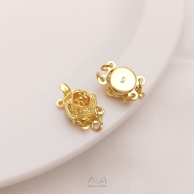 Khóa cài đầu dây chuyền mạ vàng 18K nhiều màu sắc