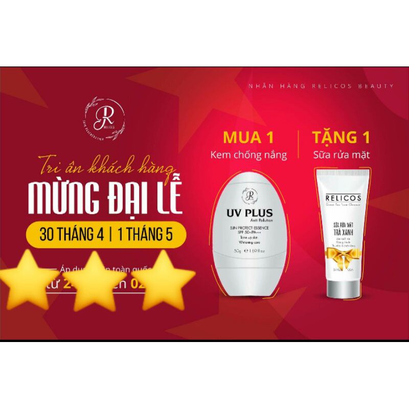 Kem Chống Nắng Vật Lý RELICOS UV Plus